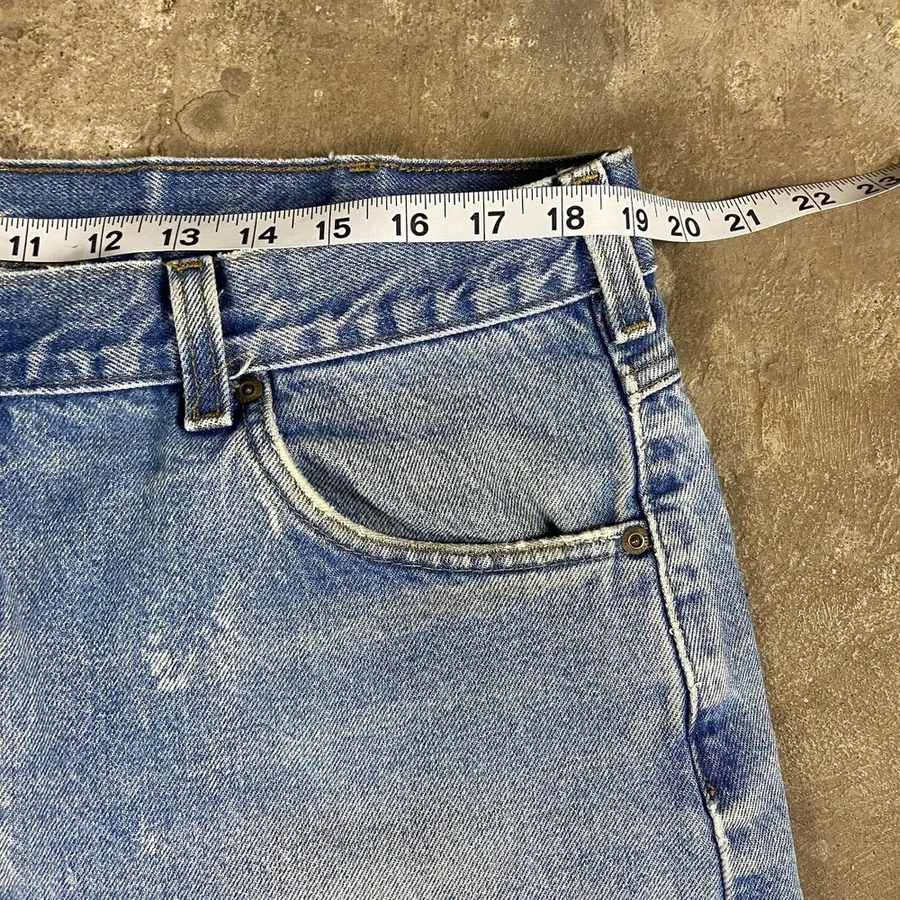 Vintage Carhartt Jeans Size 40x32 Blue Denim Light Wash Traditional Fit Workwear